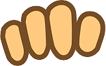Mascot left hand